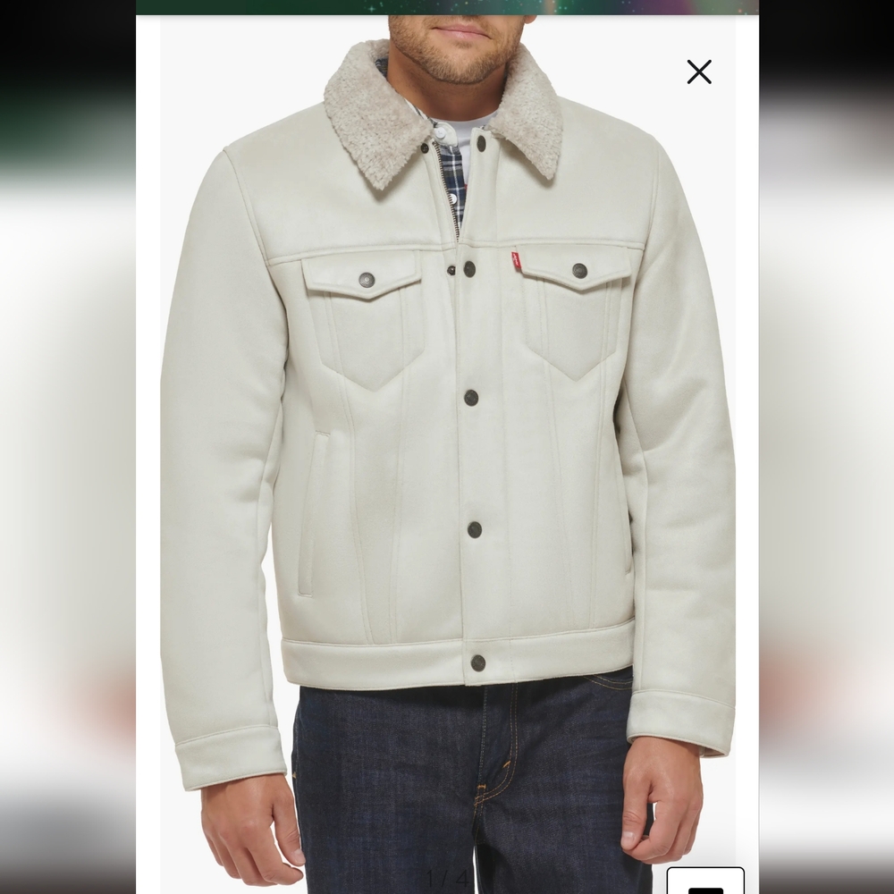Levis cream Sherpa jacket XXL NW T